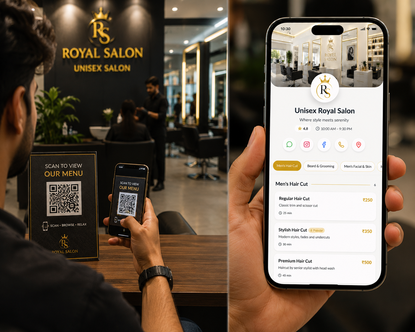 Luxury salon interior